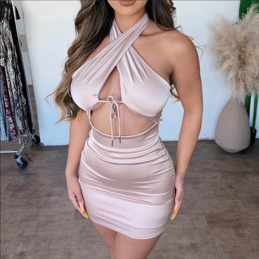 NWOT satin dress